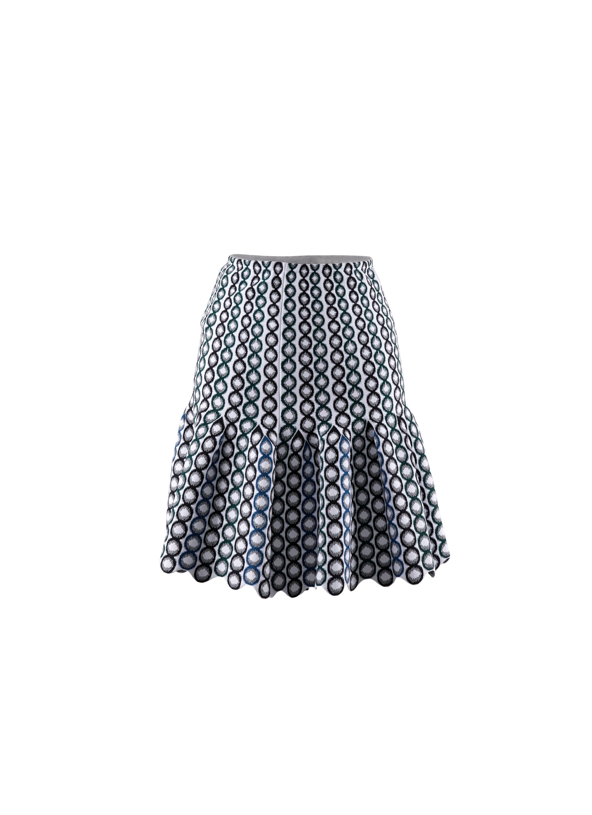 Short flared skirt with contrasting pattern - Multicolour