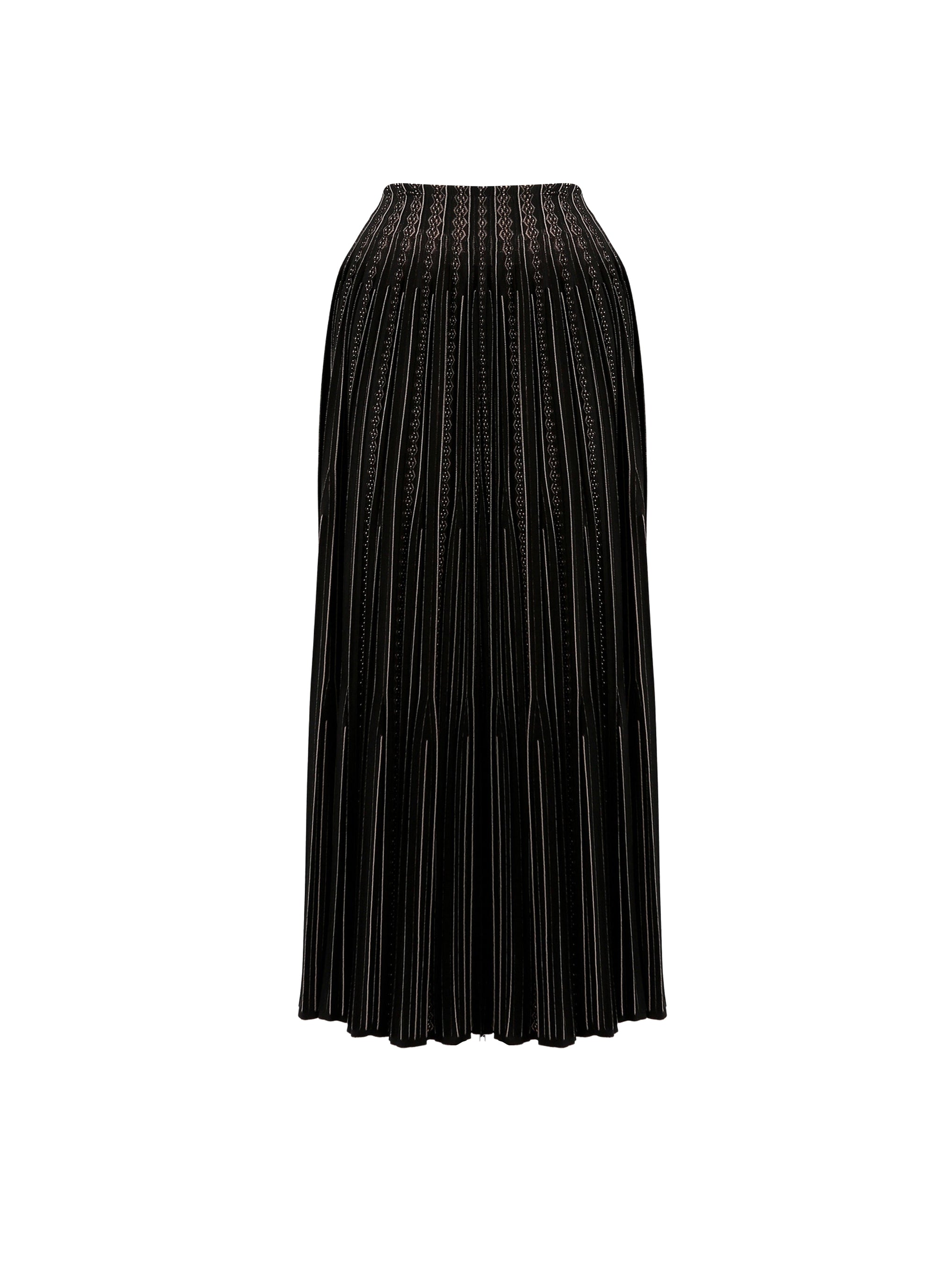 Jupe Mistral en maille - Noir & Beige