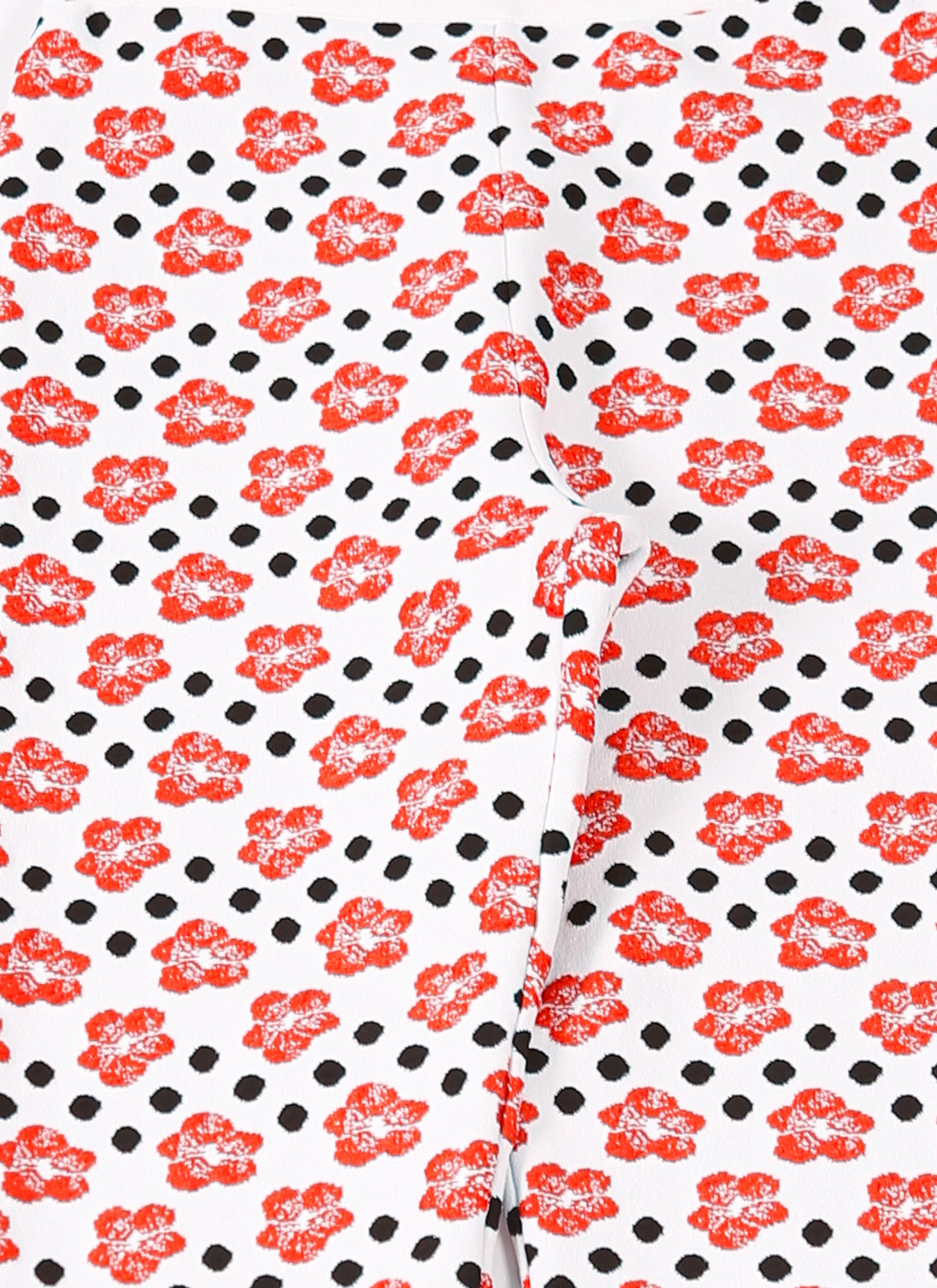Orchid mini legging - White & Red