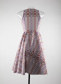 Short sleeveless skater dress - Multicolour