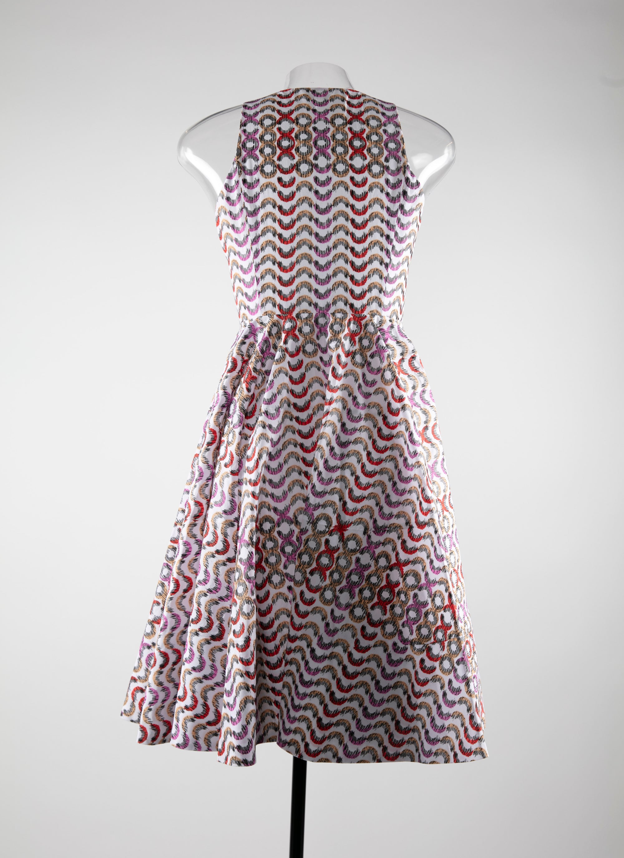 Short sleeveless skater dress - Multicolour