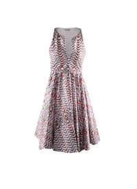Short sleeveless skater dress - Multicolour