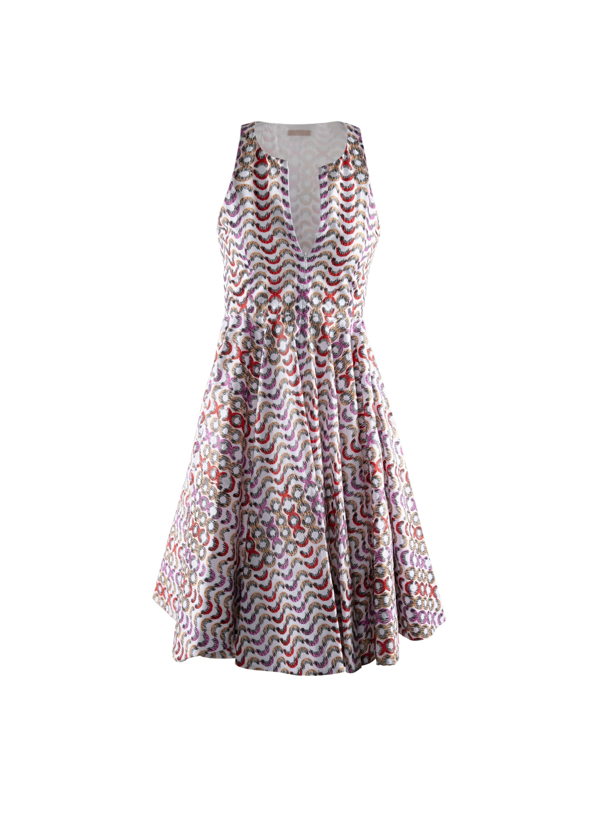 Short sleeveless skater dress - Multicolour