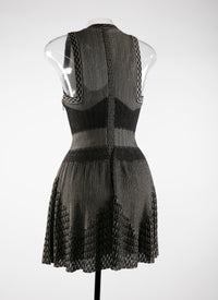 Sleeveless regular dress - Black & Rhodium