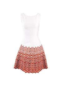 Mesh Mandorle sleeveless dress - Multicolour