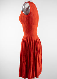 Robe sans manches cintrée - Orange & Noir