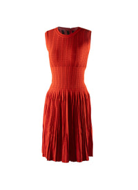 Robe sans manches cintrée - Orange & Noir