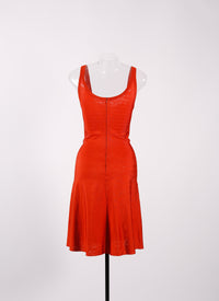 Bolchoi sleeveless knitted dress - Blood Orange