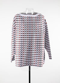 Long sleeve half moon print jumper - Multicolour