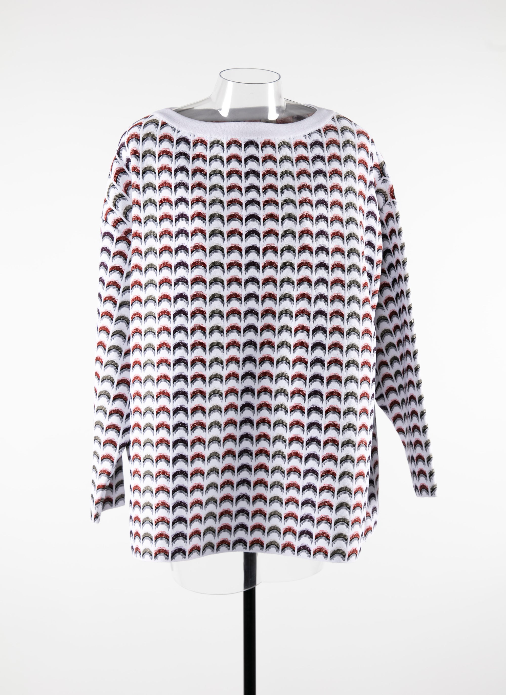 Long sleeve half moon print jumper - Multicolour