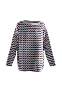 Long sleeve half moon print jumper - Multicolour