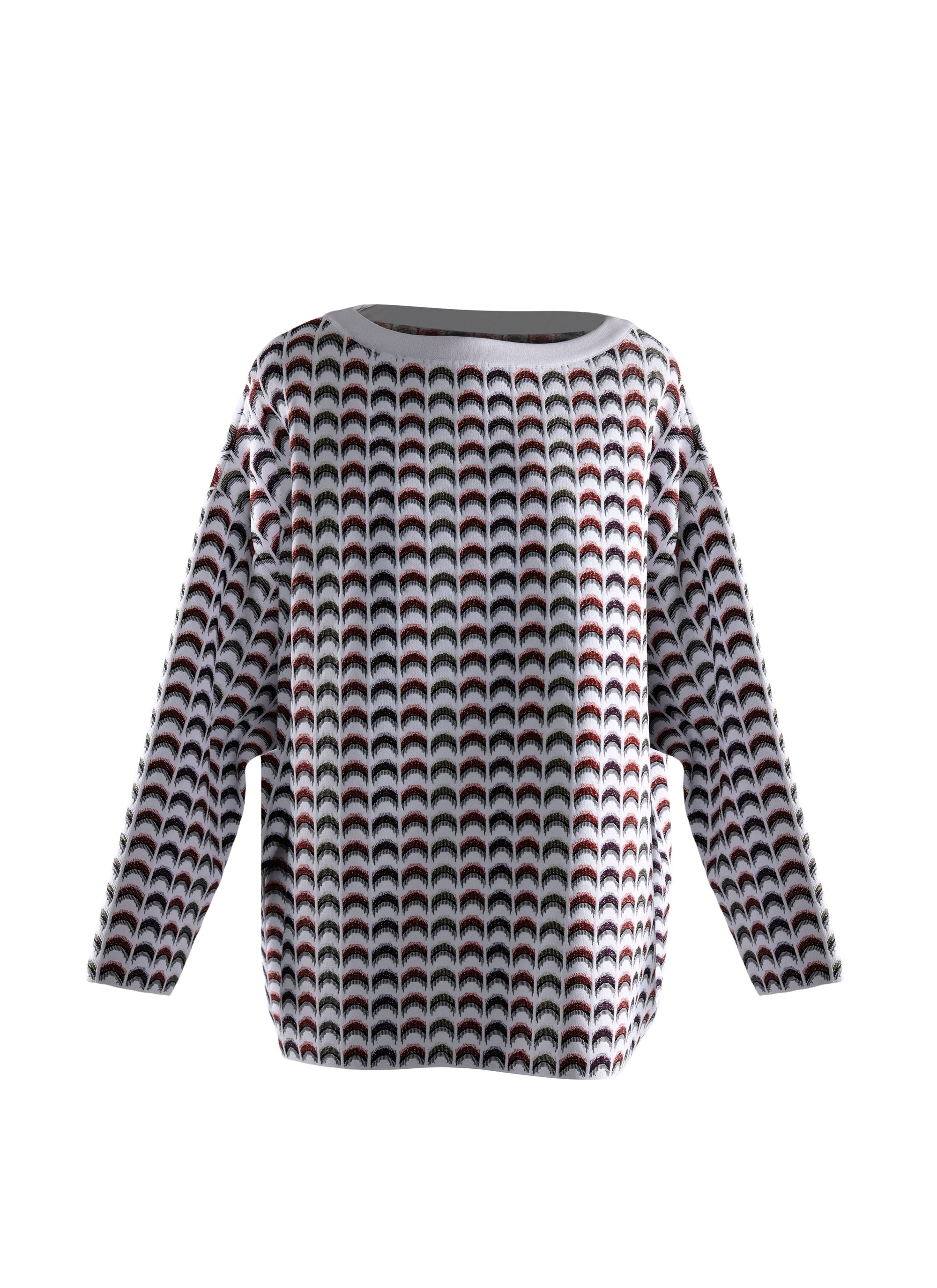Long sleeve half moon print jumper - Multicolour