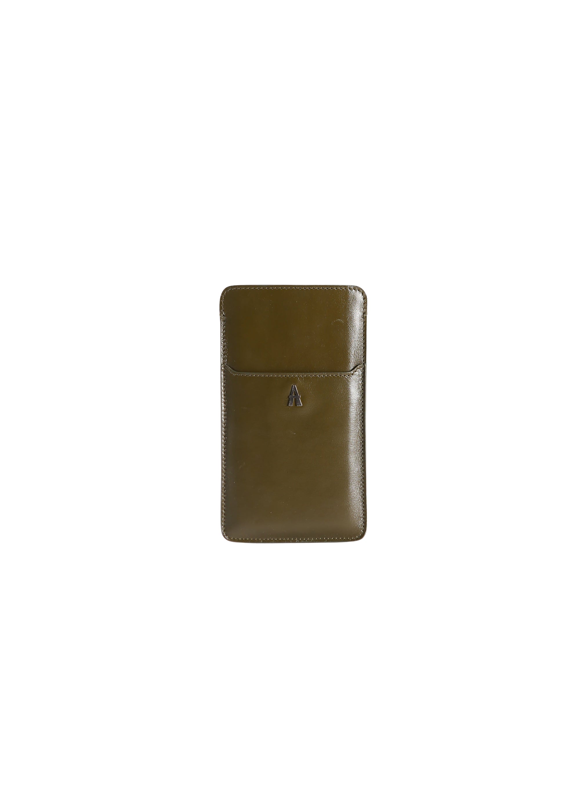 Leather mobile phone holder - Khaki