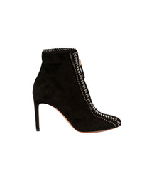 Studded leather boots - Black