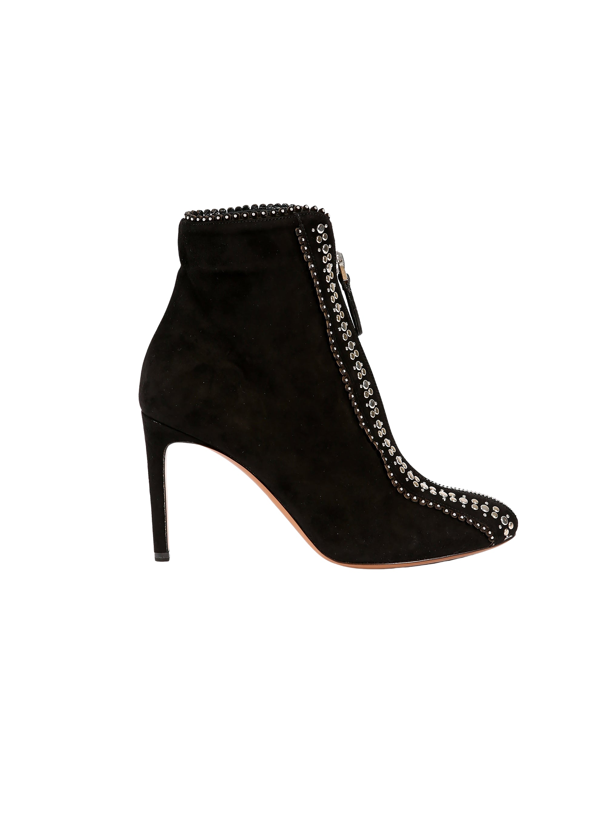 Studded leather boots - Black