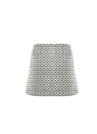 Embroidered leather mini skirt - White & Black