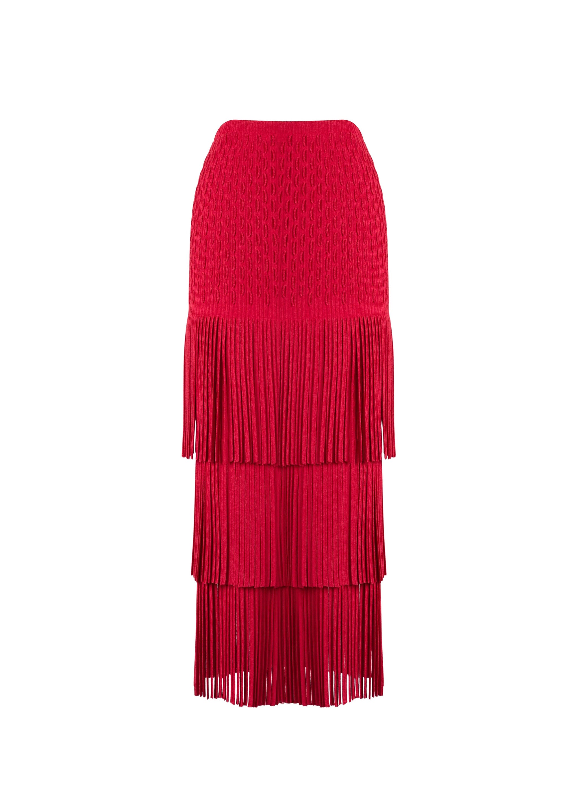 Wool blend Apache skirt - Red