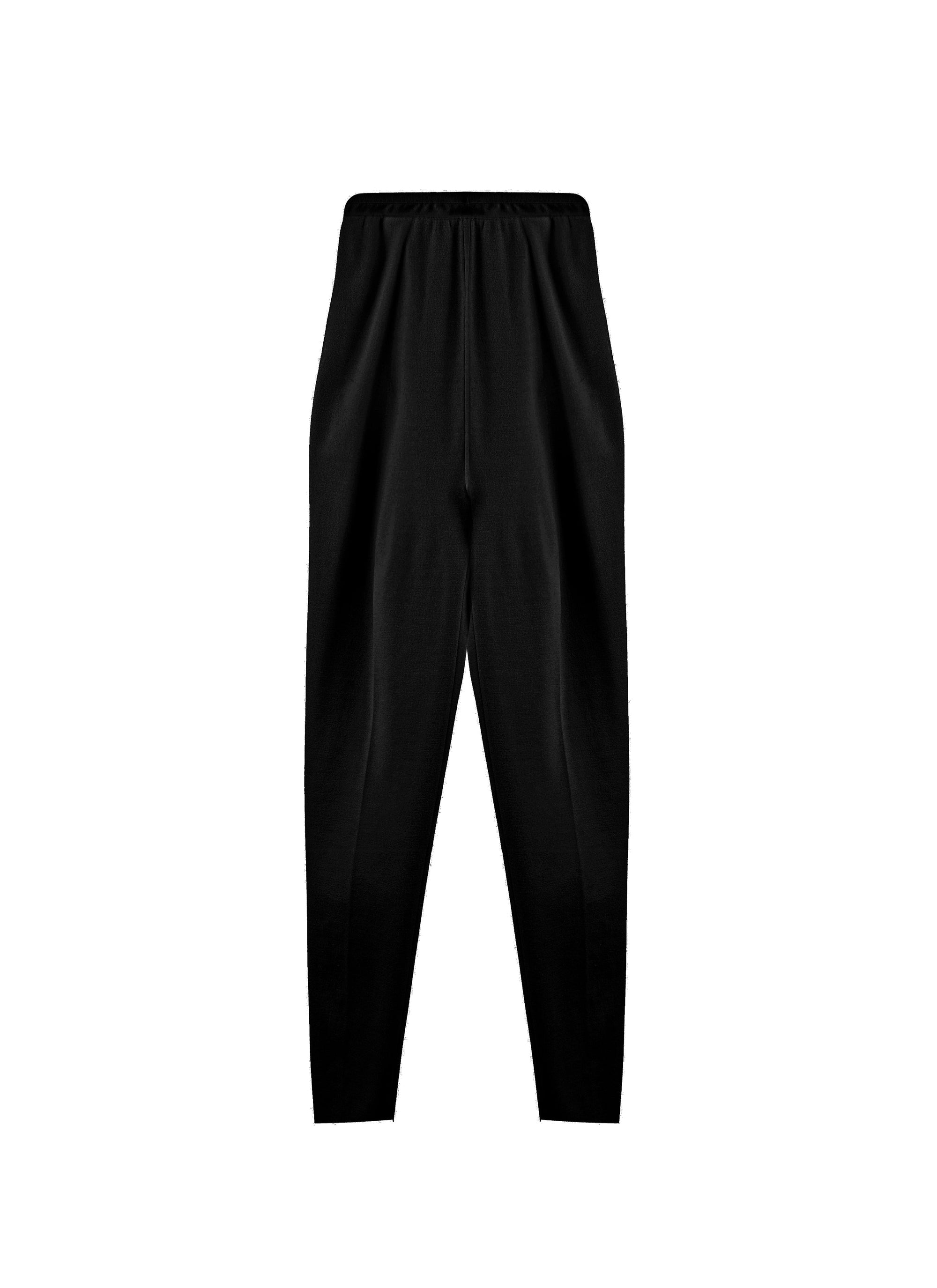 Stretch legging in wool - Black intense