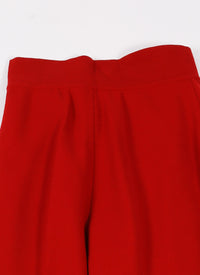 Wool stretch trousers - Garnet