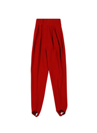 Wool stretch trousers - Garnet