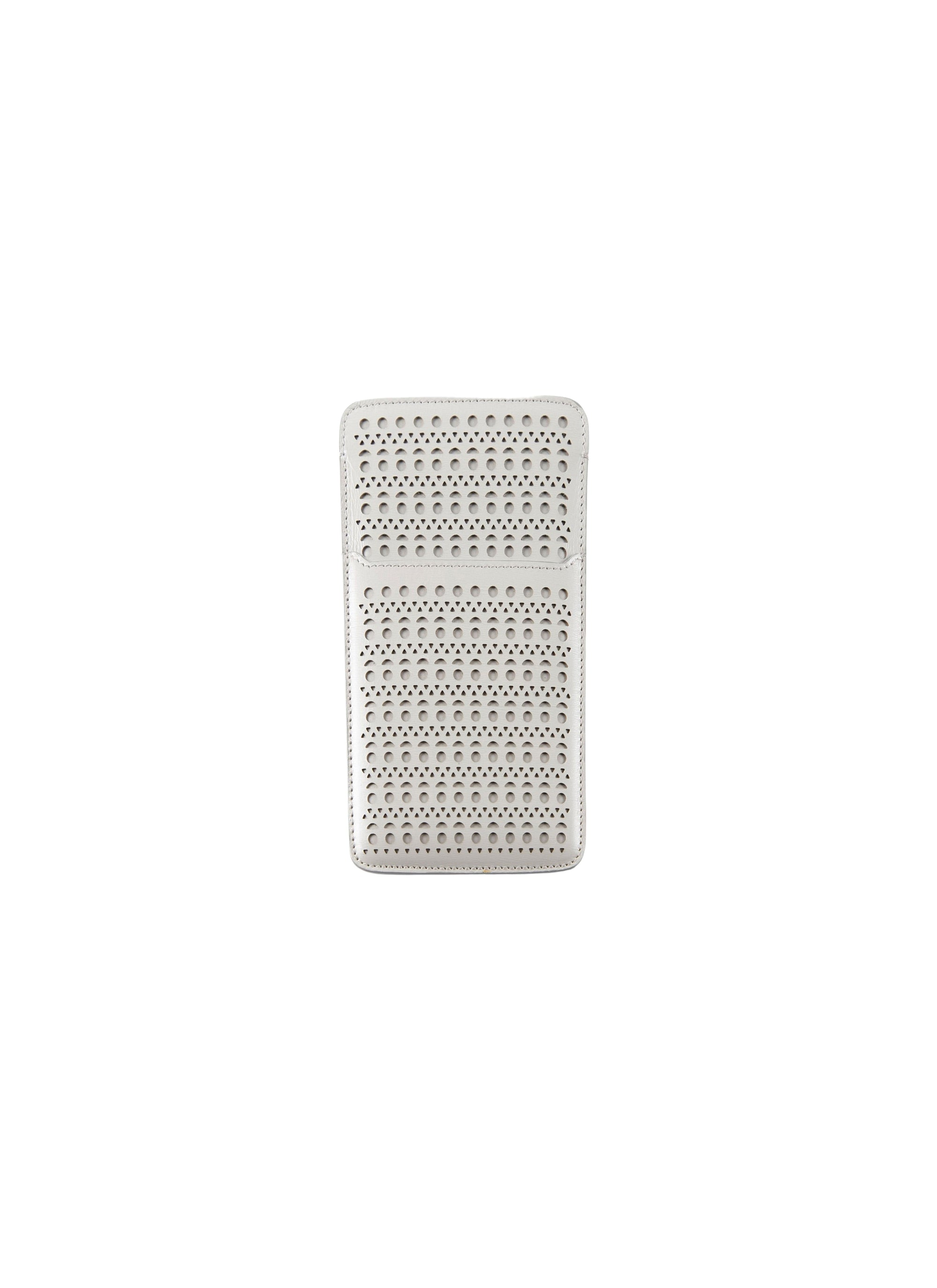 Leather phone holder - Pearl