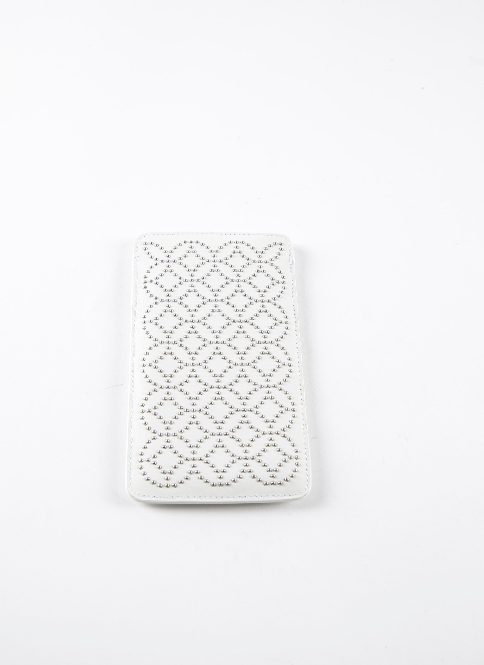 Leather phone holder - Optic White