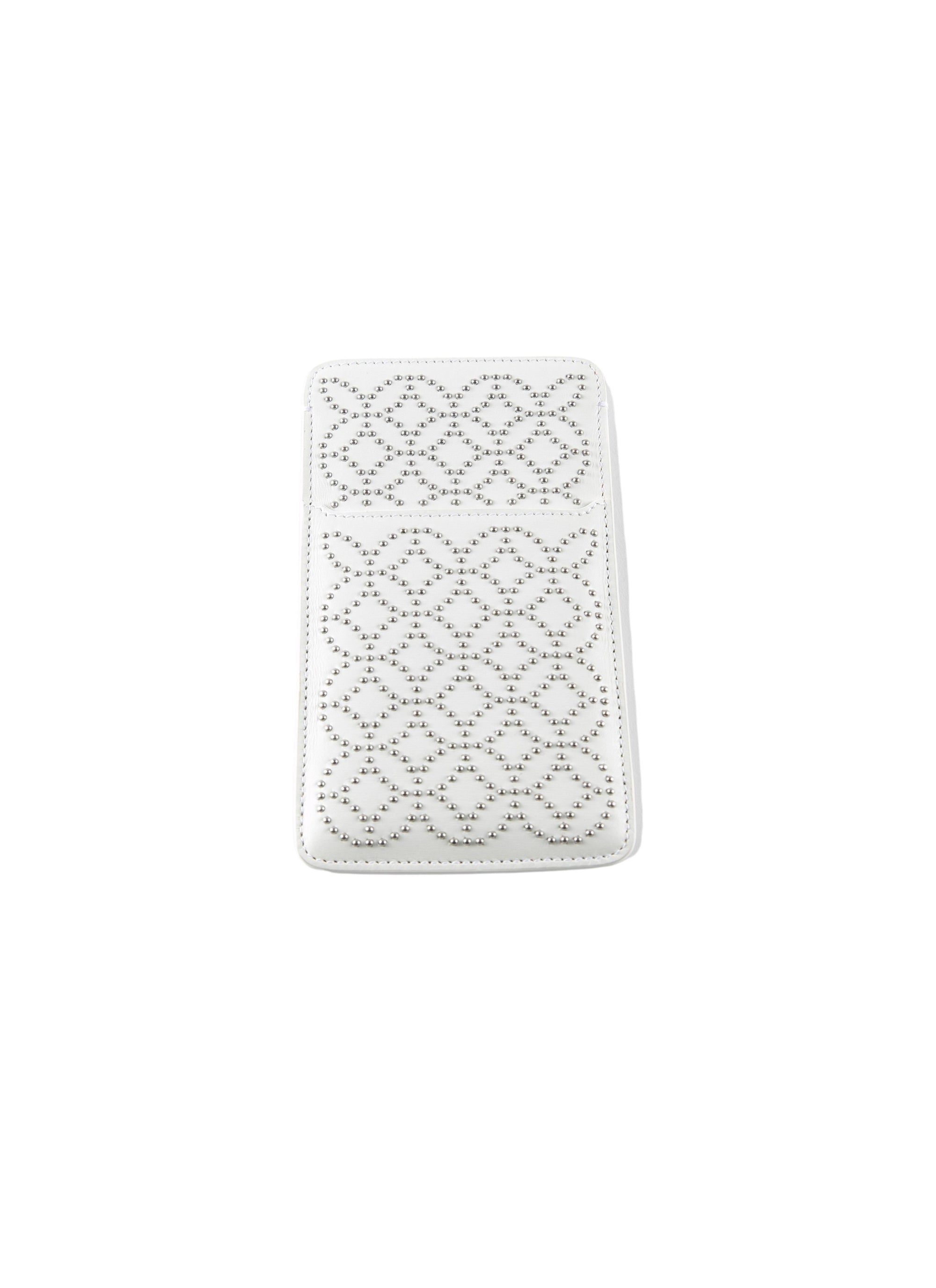 Leather phone holder - Optic White