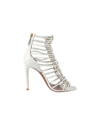 110 Soft open-toe sandals in leather - White