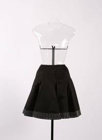 Gabardine skirt - Black intense