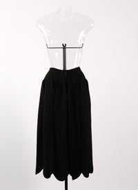 Mermaid long skirt - Black intense