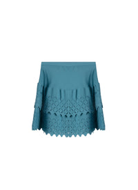 Knitted Diamond skirt - Glacier Blue