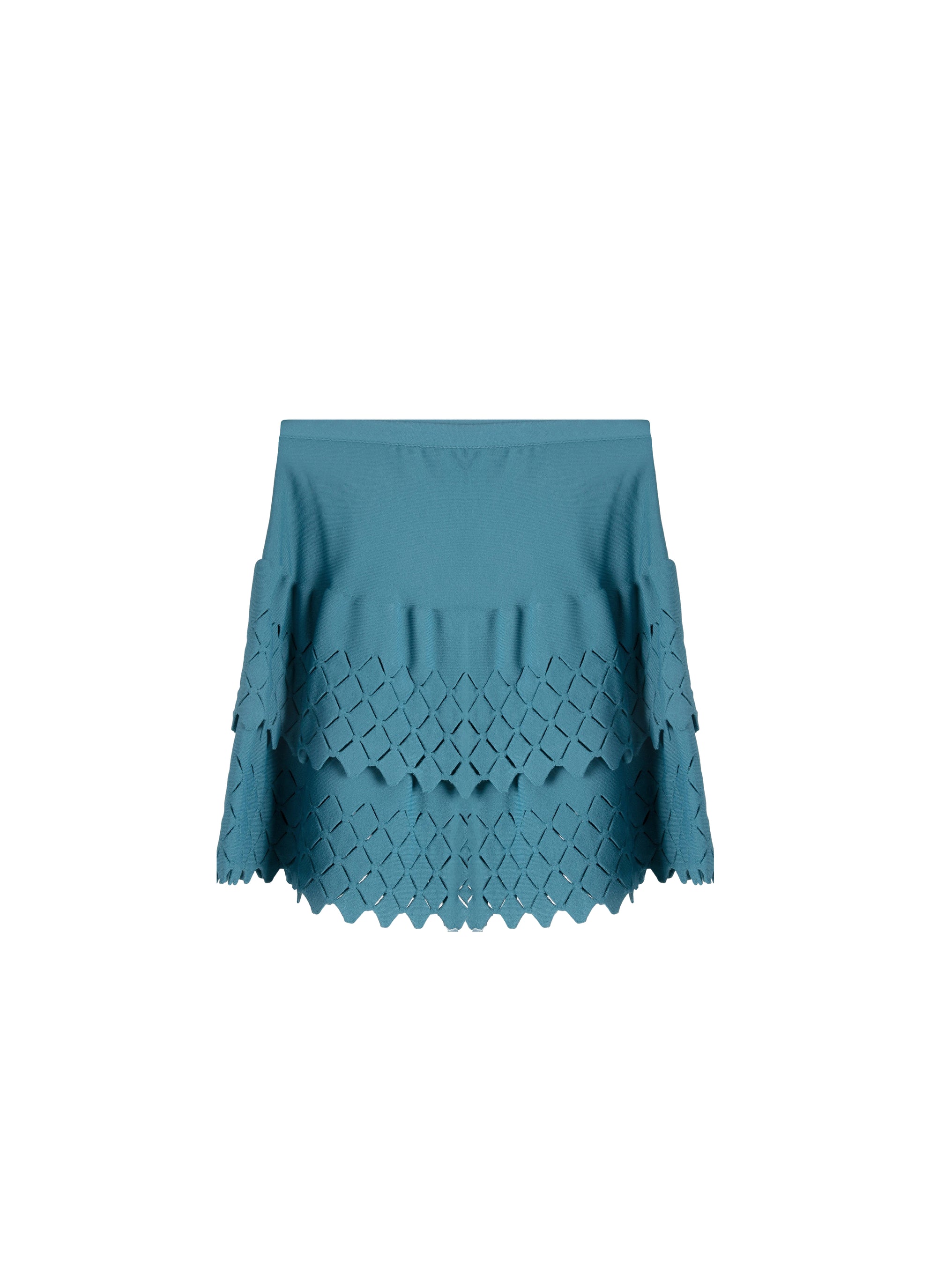 Knitted Diamond skirt - Glacier Blue