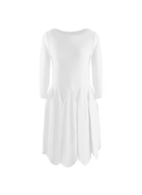 3/4 sleeve mini dress - White