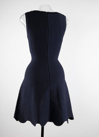 Sleeveless short dress with back zip - Cobalt