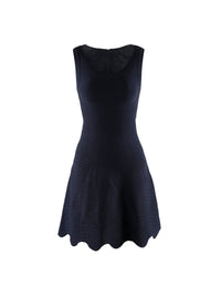 Sleeveless short dress with back zip - Cobalt