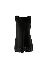 Sleeveless diamond tunic - Black intense