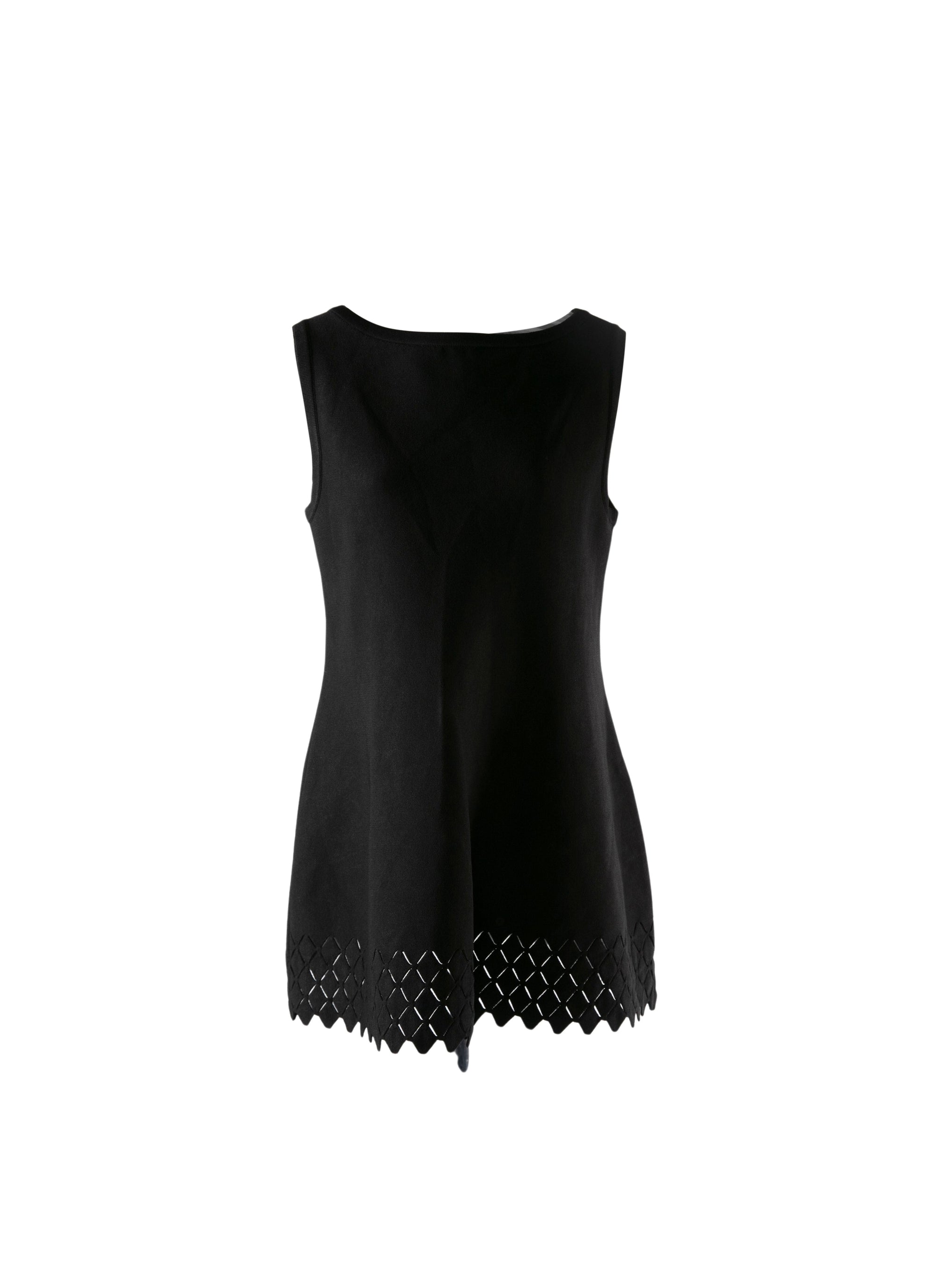 Sleeveless diamond tunic - Black intense