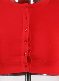Long sleeve knitted cardigan - Amaranth