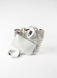 Trapeze tote bag - Intense White