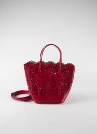 Trapeze tote bag - Raspberry