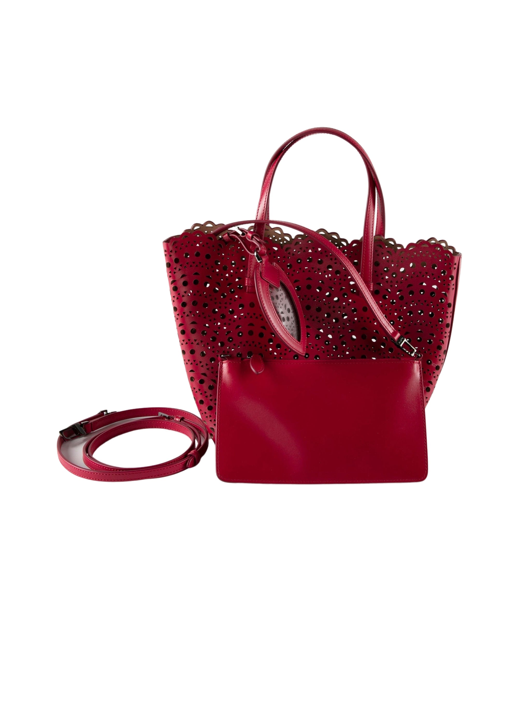 Trapeze tote bag - Raspberry