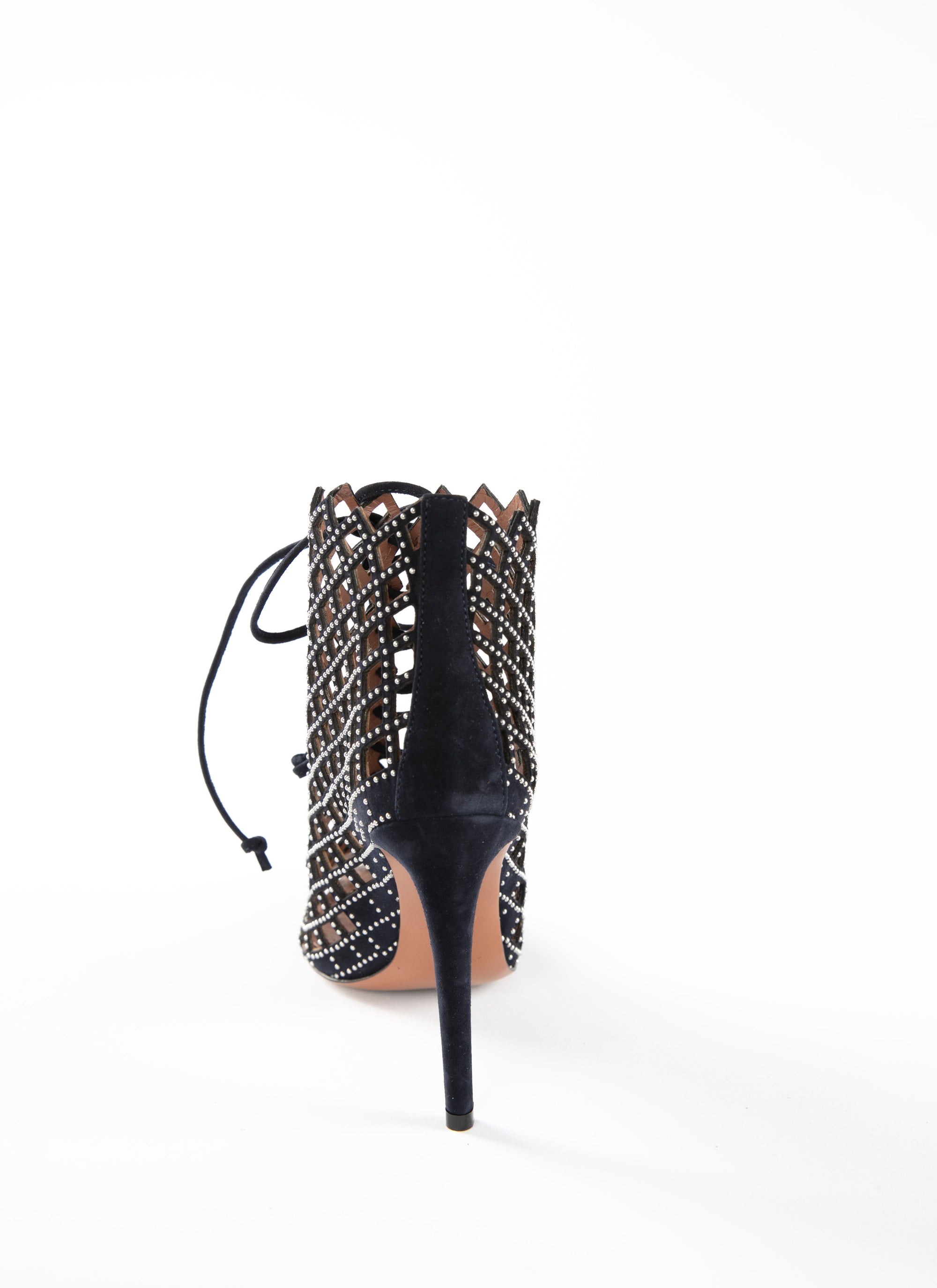 Bottines 110 en cuir cloutées - Nuit