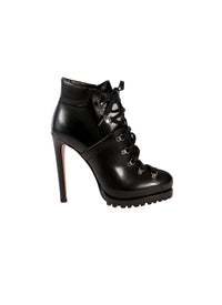 135 Soft platform boots in smooth leather - Black intense