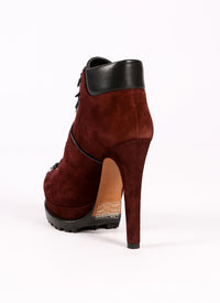 135 platform boots in velvet - Blackcurrant