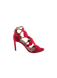90 sandals with leather circle straps - Lacquer