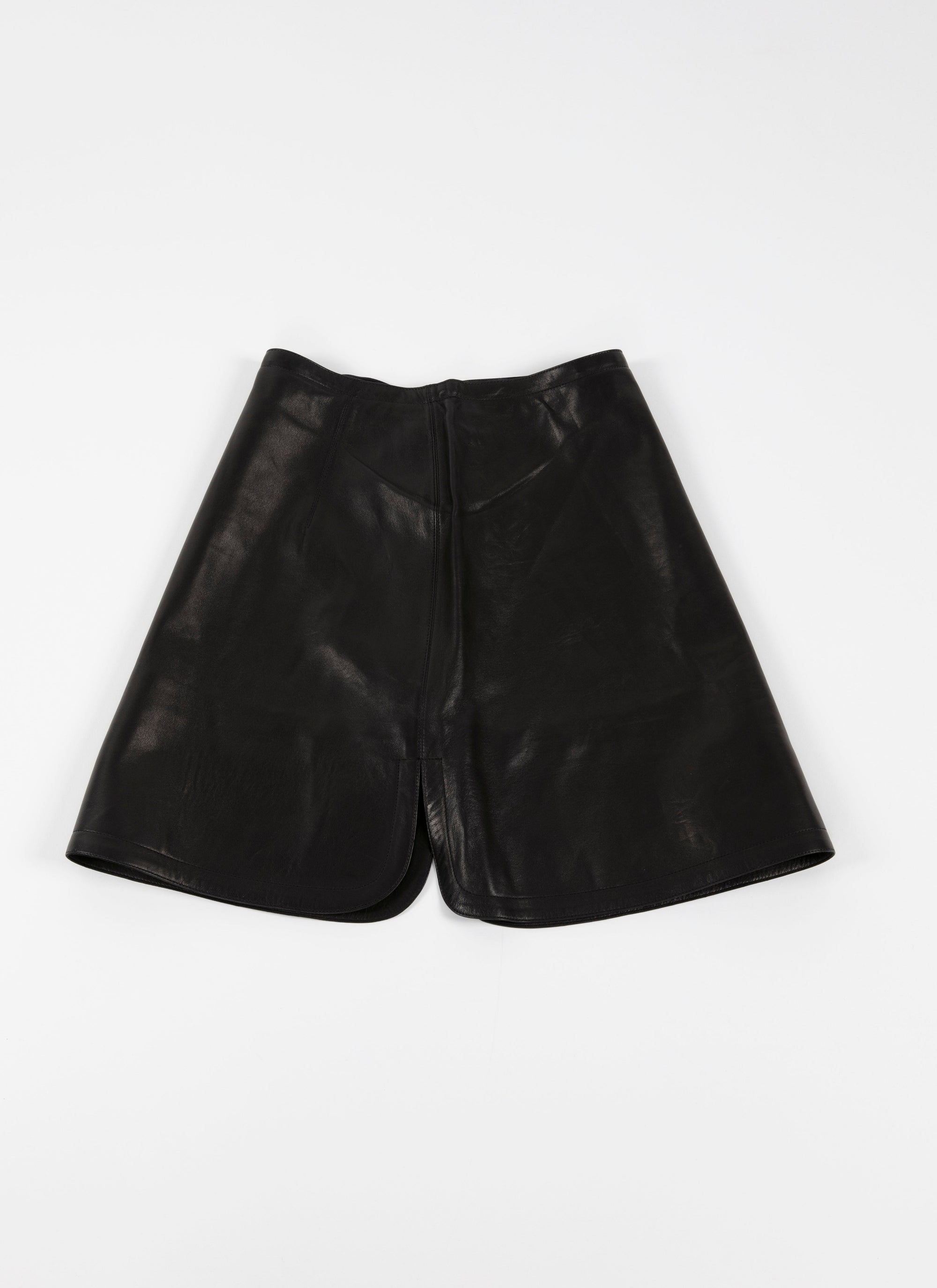 Leather mini skirt - Black