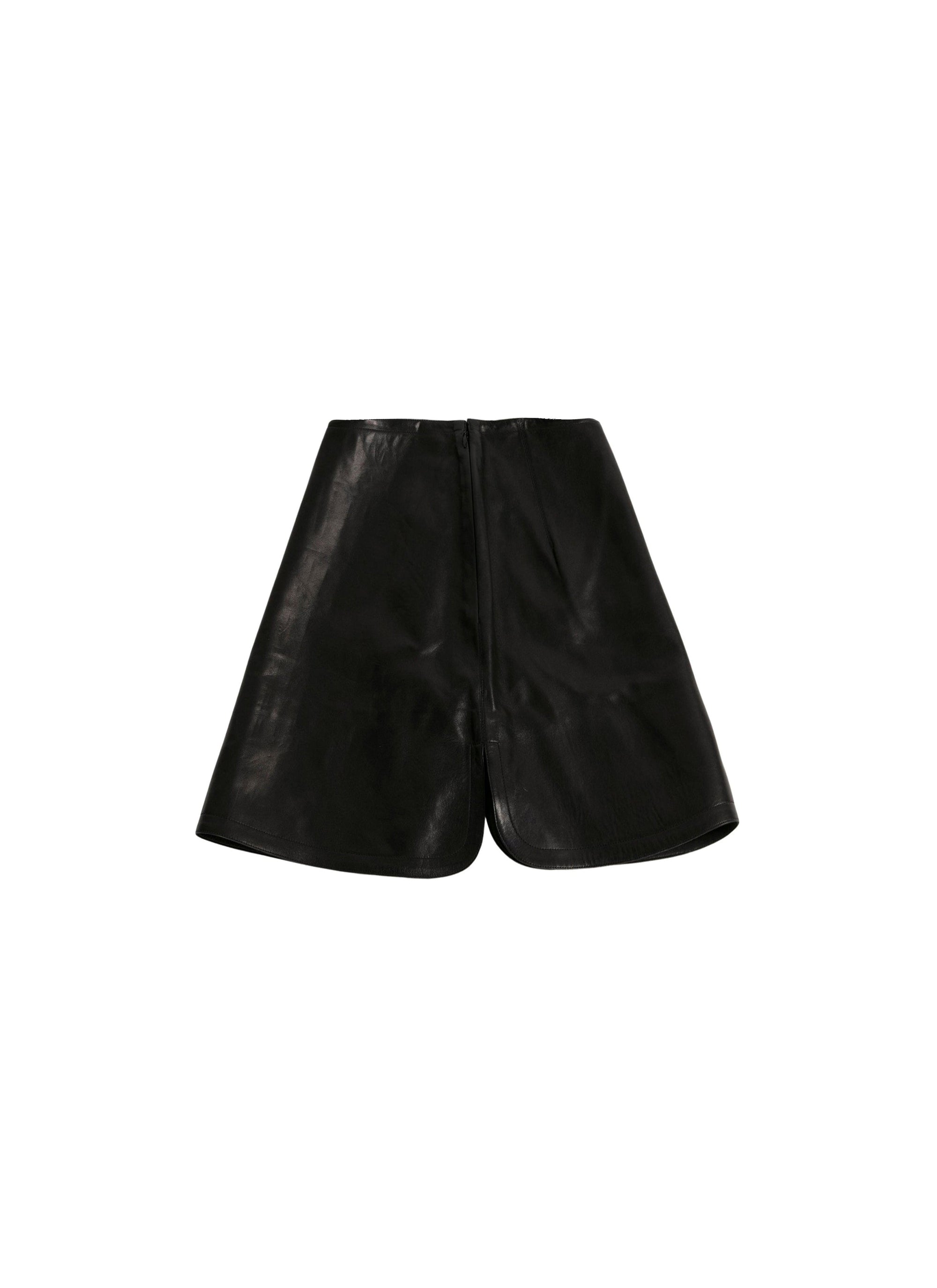 Leather mini skirt - Black
