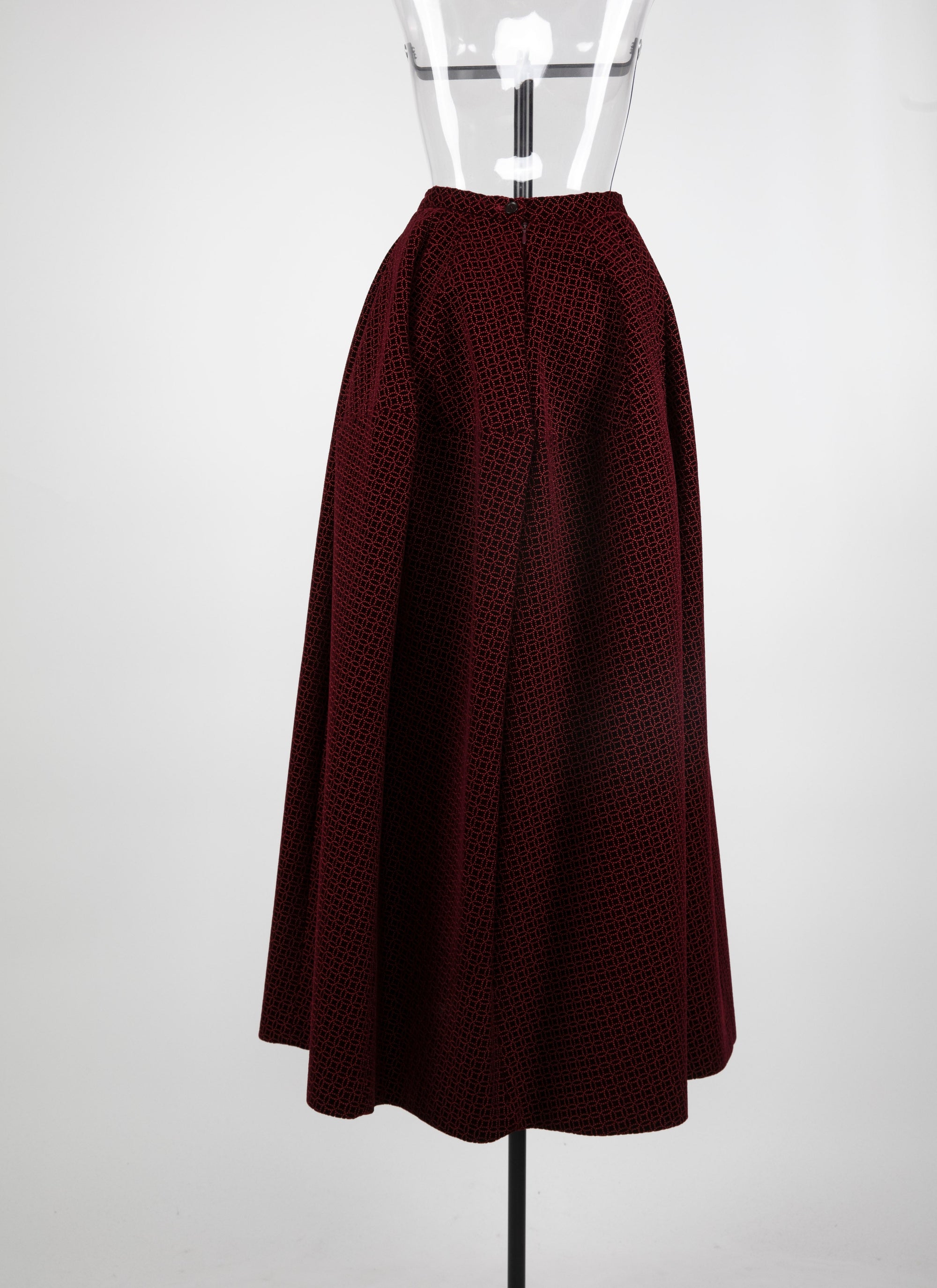 Mussola Arabesque maxi skirt - Bordeaux