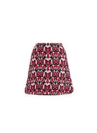 Jupe Eden en laine - Noir & Rouge