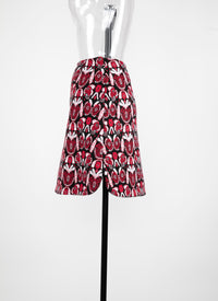 Jupe Eden en laine - Noir & Rouge